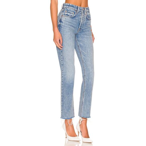 GRLFRND Karolina High Rise Straight Crop La Playa Jeans Size 25 NWT - Picture 10 of 10
